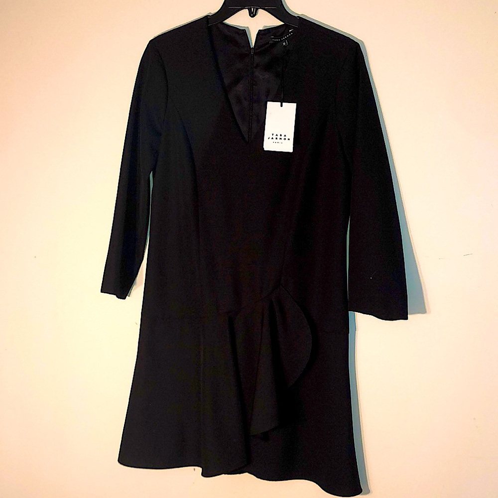 Tara Jaramon Black dress with sleeves. Brand new with tags. Size 36.